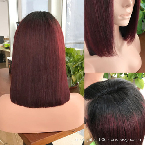 LSY China Natural Color Long Swiss Lace Straight Hair Wig For Black Women 100% Raw Indian Human Hair Lace Front Wig